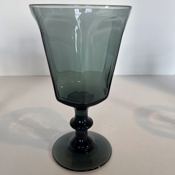 Set of 4 Smokey Gray-Blue Goblets - Picture 2 of 8